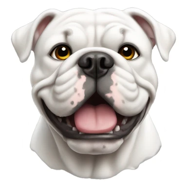 White English bulldog sticker
