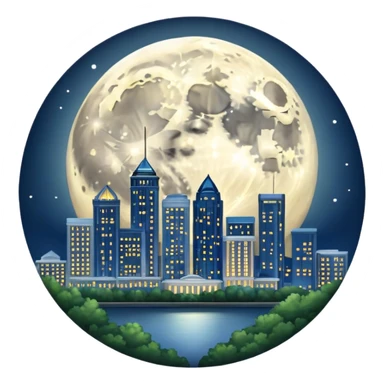 Moon over atlanta sticker