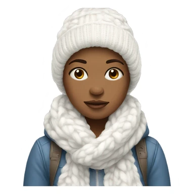 Winter girl white cozy  sticker