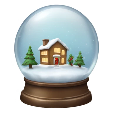 Realistic Christmas snowglobe sticker