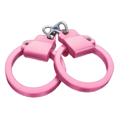 two pinky fluffy handcuffs sticker