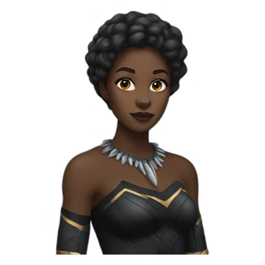 Black panther woman sticker