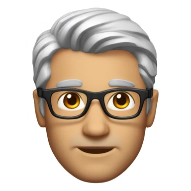Memoji of Andrew Huberman	40s, Silver fox, tortoiseshell glasses, crisp button-downs, muscular sticker