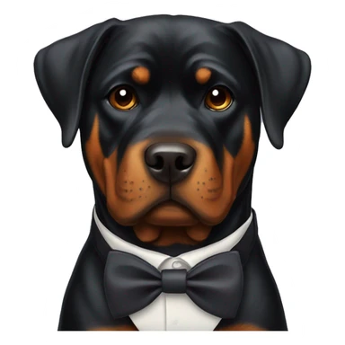 Rottweiler with Bow tie sticker