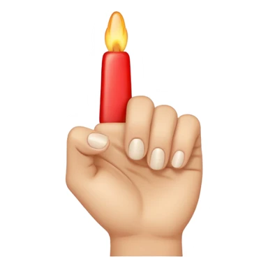 Middle finger poking out & curled  sticker