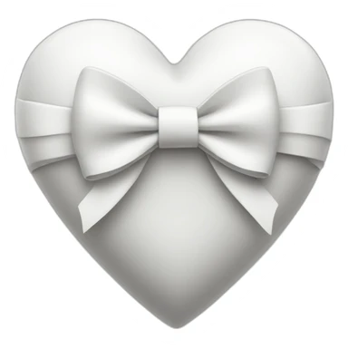 Heart with a white bow sticker