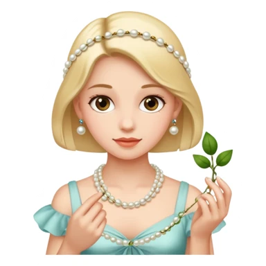 Pearl String Girl sticker