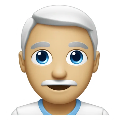 hard working computer programmer white blue eyed sticker