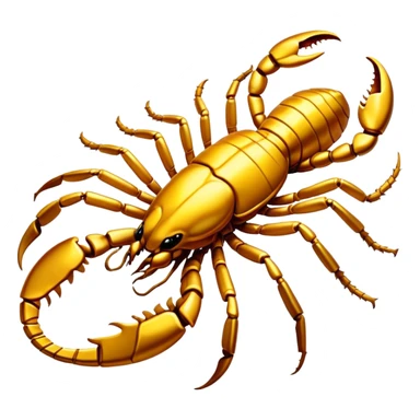 The scorpion is golden in color sticker