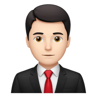 a white man works in an office sticker