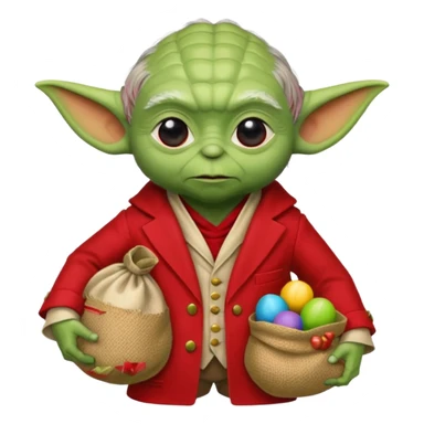 yoda santa sticker