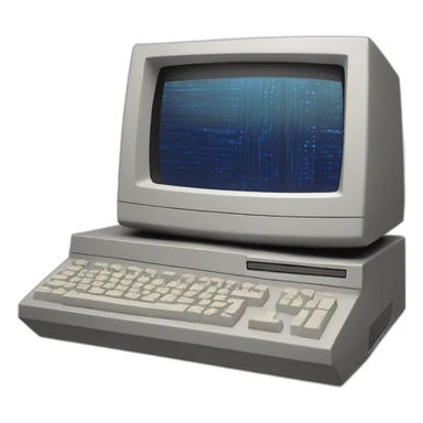 80s amiga computer sticker