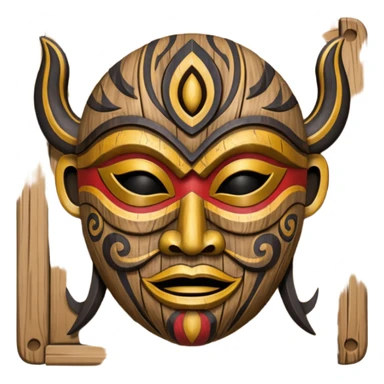 tribal mask sticker