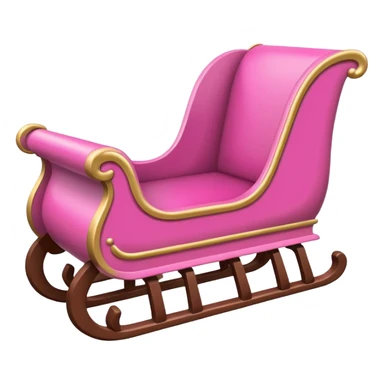 Pink sleigh with text on top of it that says "sleigh"  sticker