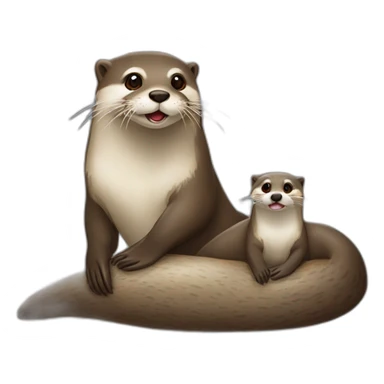 loutre avec une tortu sticker