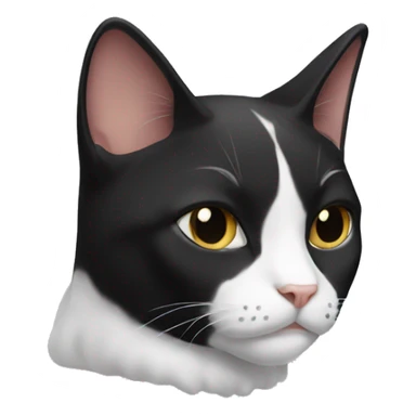 Tuxedo cat loafing sticker