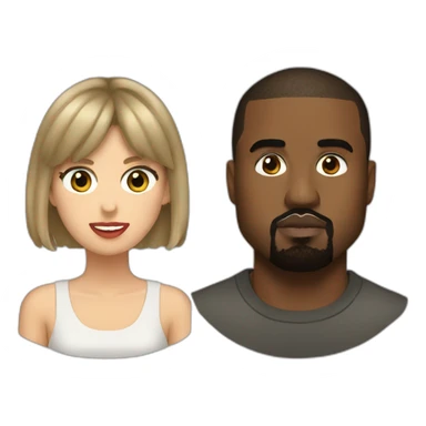 kanye and taylor swift sticker
