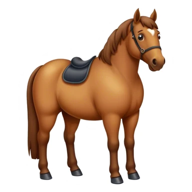 Very fat horse sticker