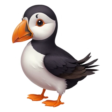 pink puffin wind gust sticker