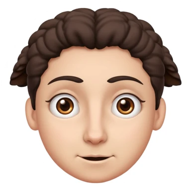 Nervous Sheepish awkward smile, Brows slightly furrowed sticker