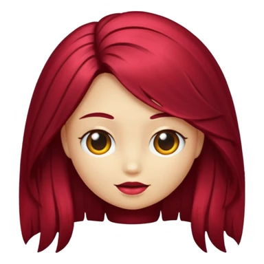 moño bordó casi rojo para pelo sticker