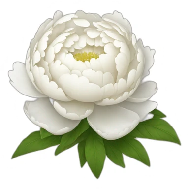 White peony bouquet sticker