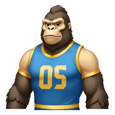 king kong wearing eagles sleeveless jersey blue and yellow bird sticker