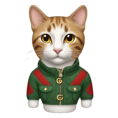 Cat with Gucci shoes sticker