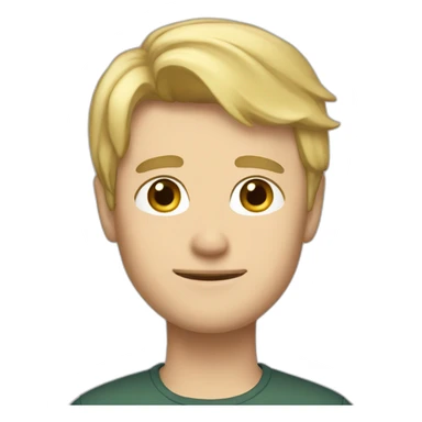 tom crossman with blonde hair sticker