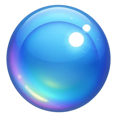 U blue bubble sticker