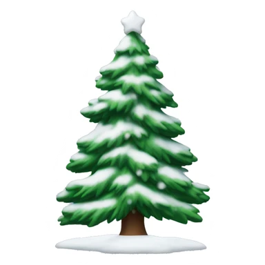 Christmas tree with snow on it sticker