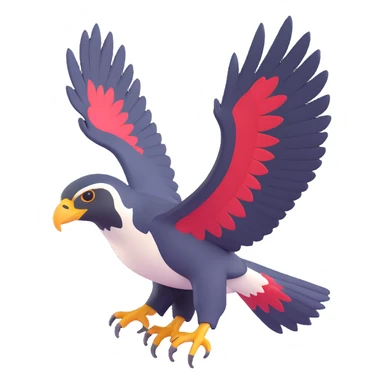 A peregrine falcon, stylized as a symbol for ComOn, with a focus on agility and precision. sticker