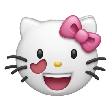 hello kitty laughing emoji sticker