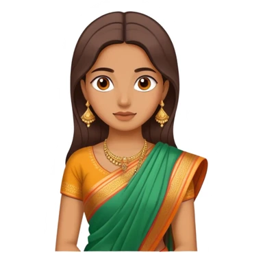 Girl wearing saree
 sticker