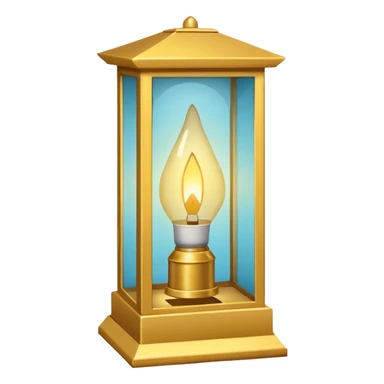 Lanterna flutuante pequena, de papel translúcido, formato retangular/cilíndrico alongado, aberta em cima e embaixo, com luz dourada suave interna, sem alça, sem metal, sem decoração. sticker