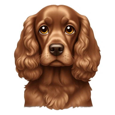 brown cocker spaniel  sticker