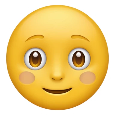 Emoji, yellow round neutral face sticker