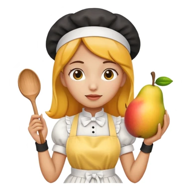 Mango dressed as a maid sticker