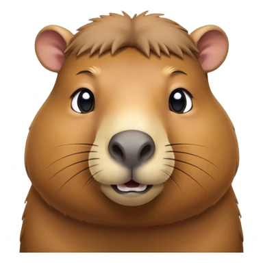 Cinematic Noble Capybara Portrait Emoji, Poised and serene, with a robust, rounded build and a distinctly capybara head featuring a broad, slightly flattened face, short snout and small, rounded ears, covered in soft, earthy fur and gentle, wise eyes, Simplified yet sharp and sophisticated features, highly detailed, glowing with a warm, natural glow, high shine, intelligent and calm, stylized with an air of understated authority, focused and attentive, soft glowing outline, capturing the essence of a watchful and confident capybara guardian that feels as though it could step out of the screen with effortless authority! sticker