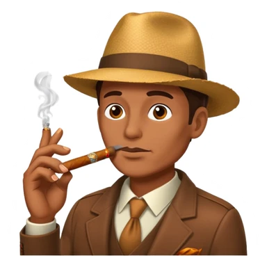 Car smoking cigar sticker