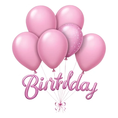 birthday sign in baby pink sticker