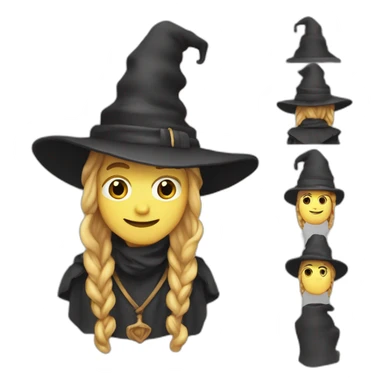 sorcier qui dit bonjour de la main sticker