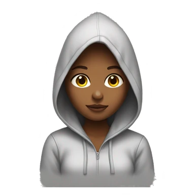 Girl in hoodie sticker