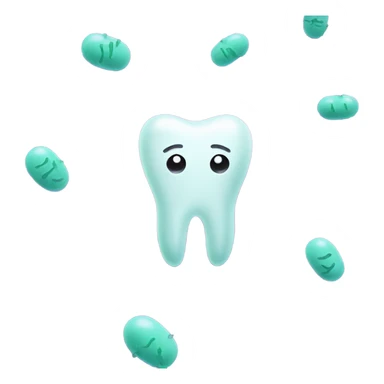 Bacteria on tooth sticker