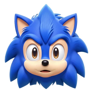Sonic with a face of being board sticker