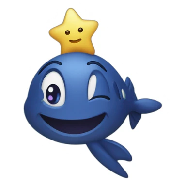 Luna en el mar rodeada de estrellas sticker