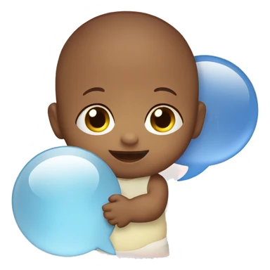 baby holding speechbubble sticker