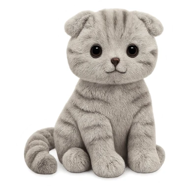 cute scottish fold kitty jellycat plushie sticker