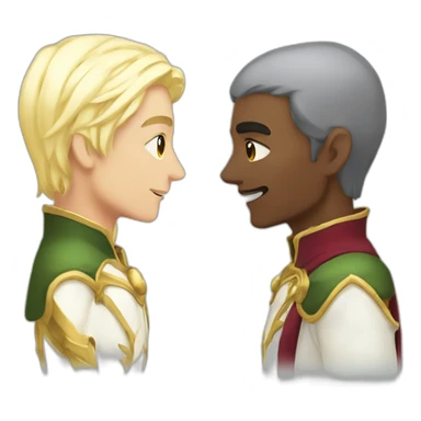 love between palladin and white elf sticker