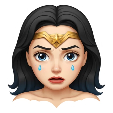 An wonder woman, crying

 sticker